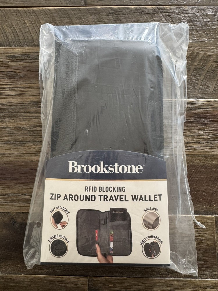 Brookstone Zip Around Travel Wallet
