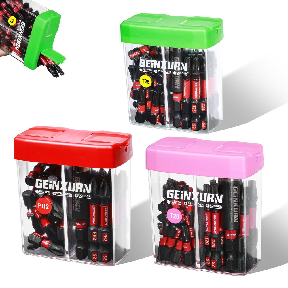 129-Piece Impact Phillips & Torx Screwdriver Bit Set with Holder for Tough Jobs