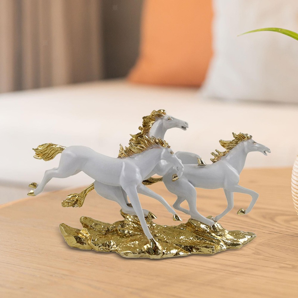 Elegant Horse Statue Resin Figurine Desktop Decoration Gift Ornament