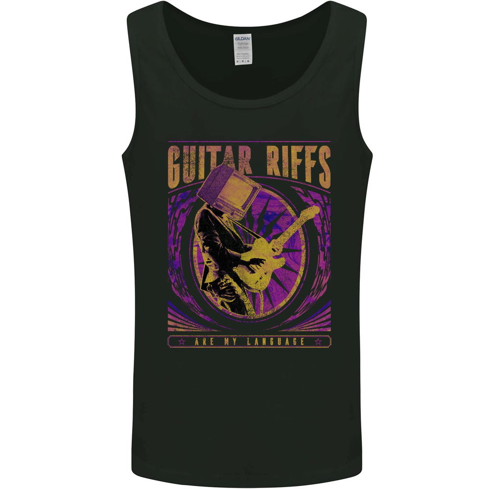 Guitar Riffs are My Language Mens Vest Tank Top