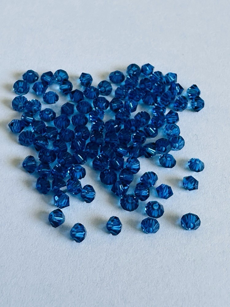 100pc Swarovski Crystal Capri Blue 3mm Bicone 5301Beads