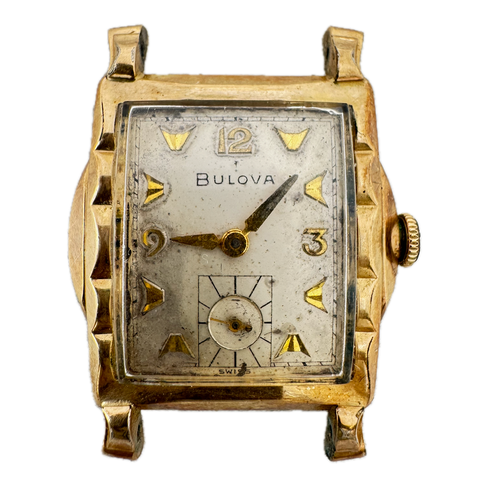 Vintage 27.5mm 1959 Bulova 17j Men's Mechanical Wristwatch 11AF Steel & 10k RGP
