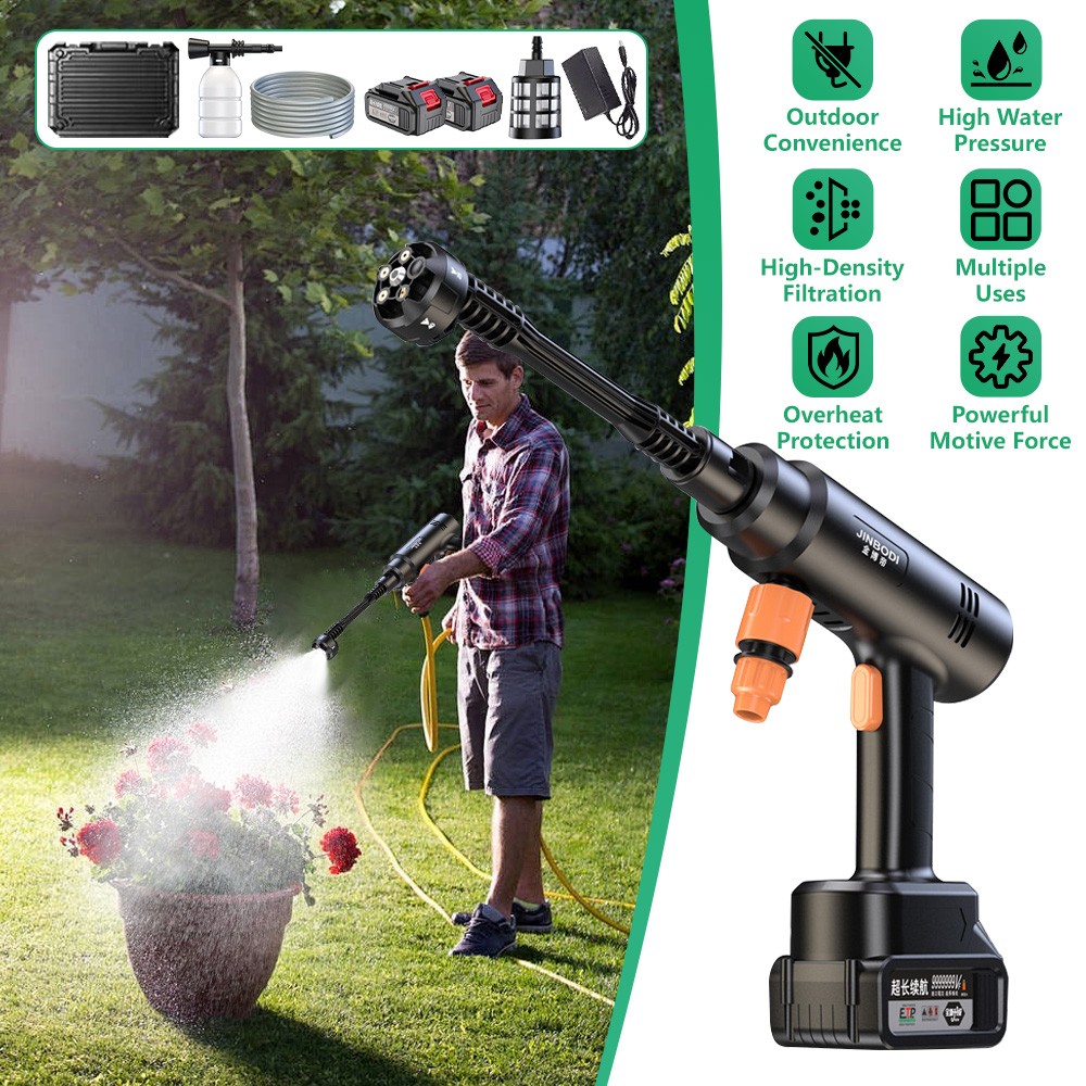 300W Portable Electric Water Gun for Car Washing & Cleaning