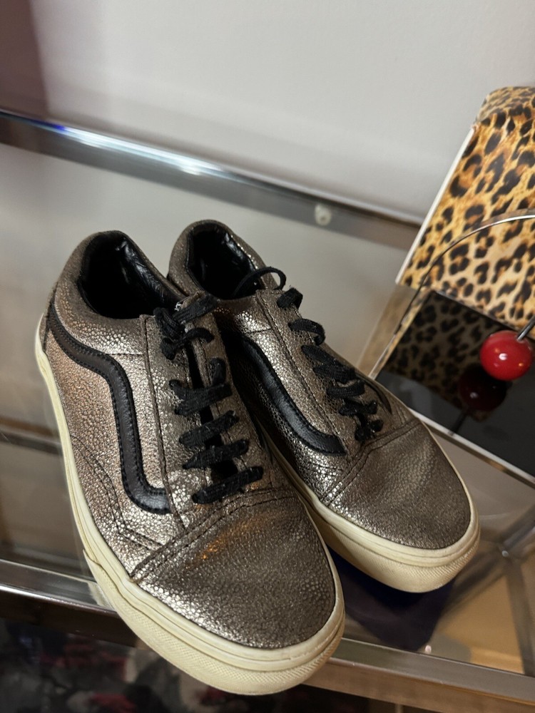 Vans Old School Low Canvas & Suede Skate Shoes Men 3.5 W 5 Gray & Black