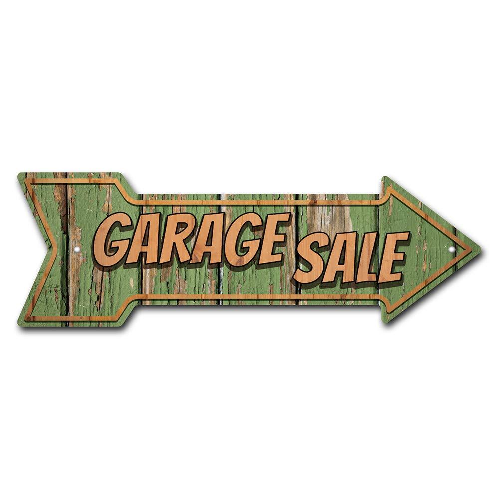 Garage Sale Arrow Sign | Indoor/Outdoor | Direction Arrow Sign Funny Home Déc...