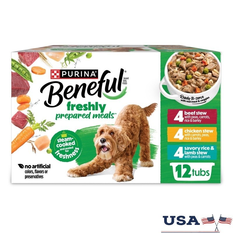 Purina Wet Dog Food Variety Pack Fresh Meals Gravy Chicken Lamb High Protein New