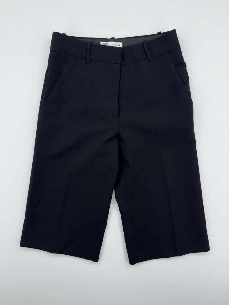 Zara Black Tailored Shorts Women’s Size M High Waist Dress Shorts