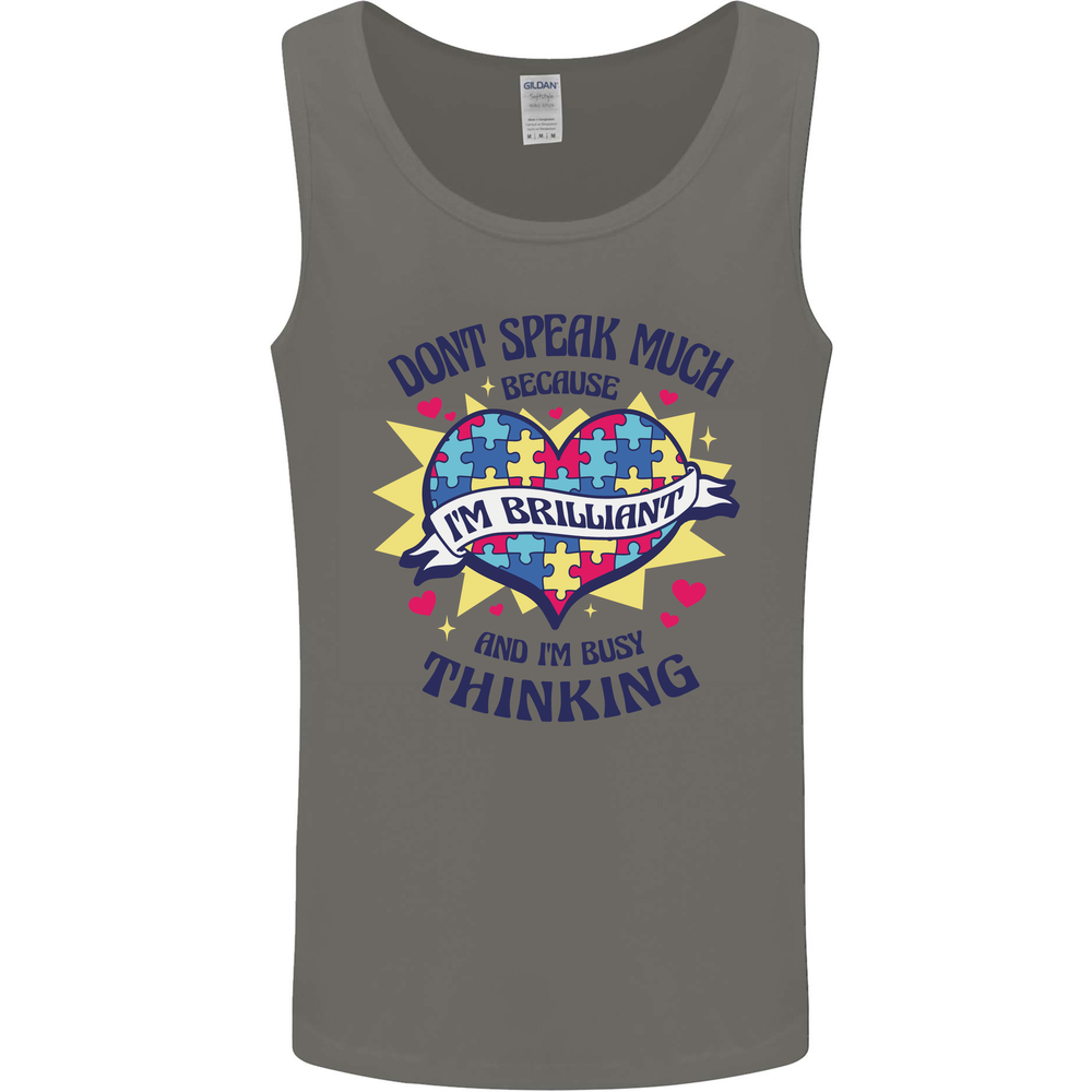 Dont Speak Much Autism Autistic Mens Vest Tank Top