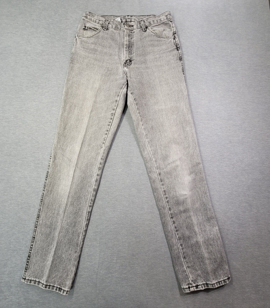 Vintage Calvin Klein Jeans Mens 30x35 Gray Slim Straight Leg Made in USA Denim