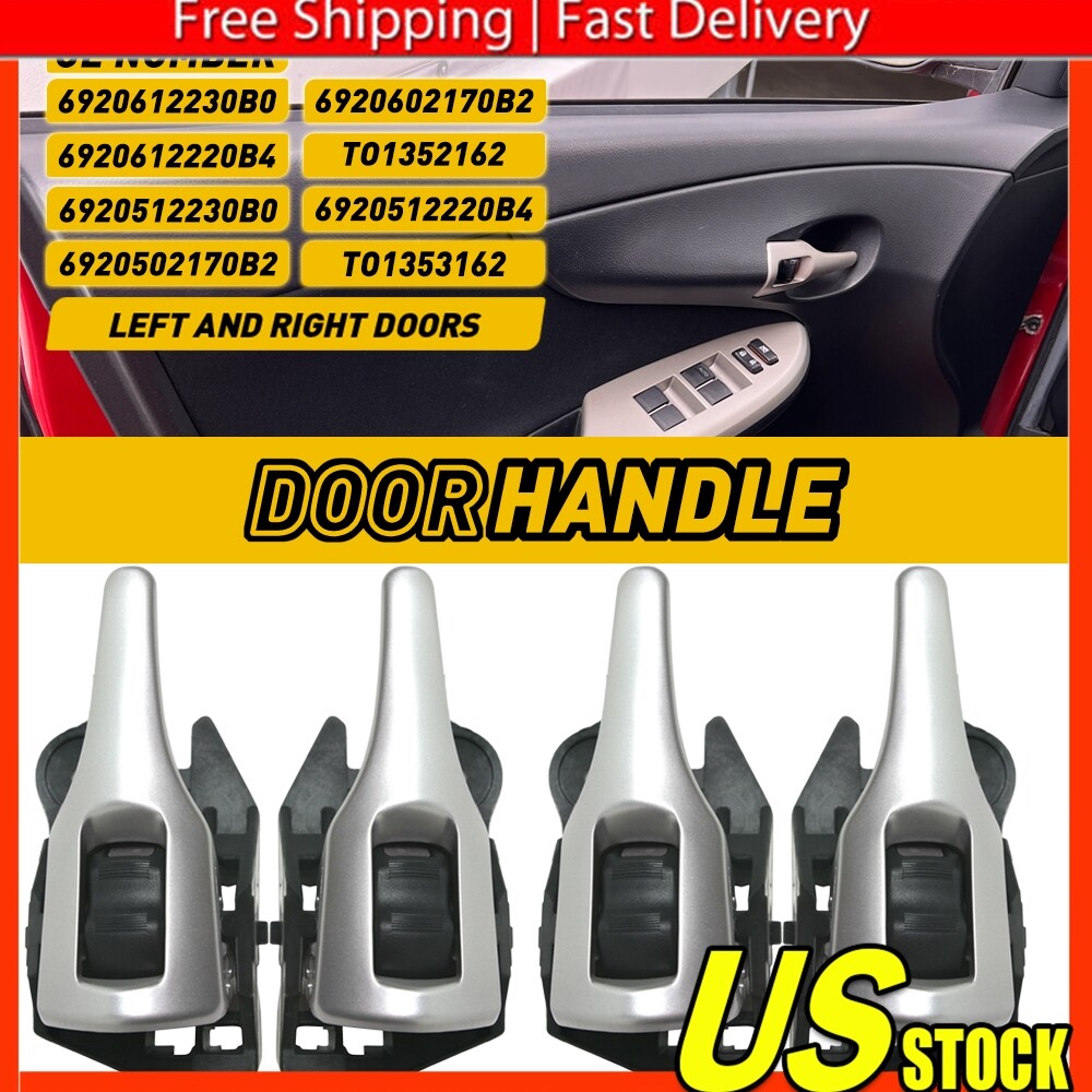 For 2009-13 Toyota Corolla Interior Door-Handle Front Rear Left Right Side