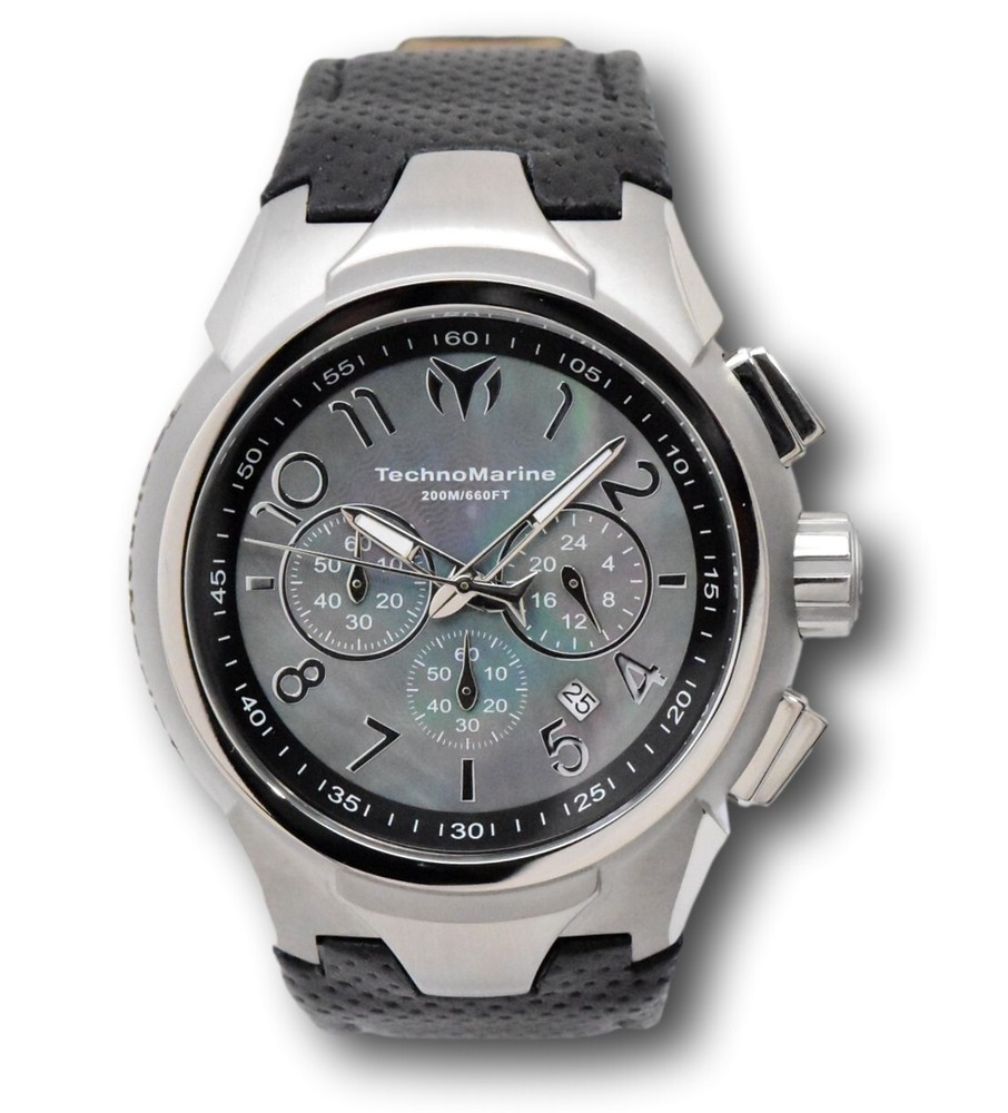 Technomarine Sea Men's 48mm Black Mother of Pearl Dial Chrono Watch TM-718001