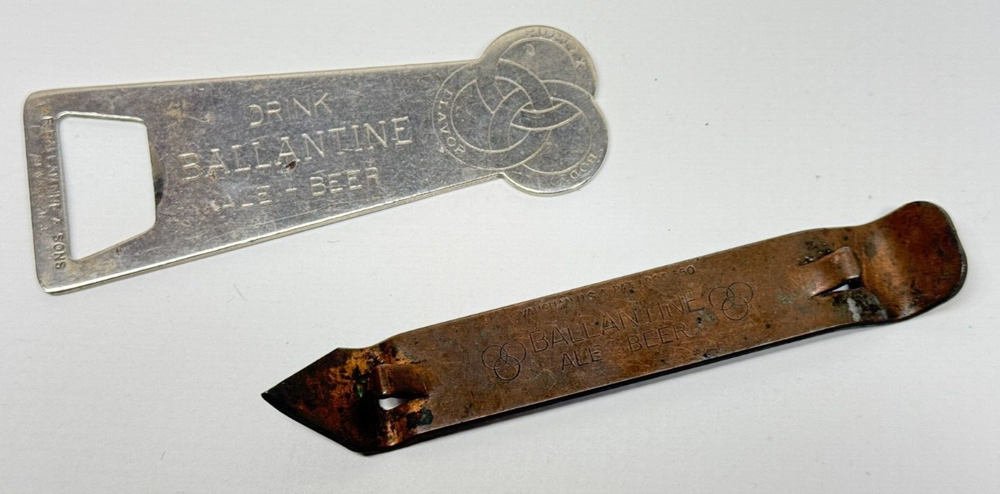 Vintage Lot of 2 Ballantine Beer Bottle Openers