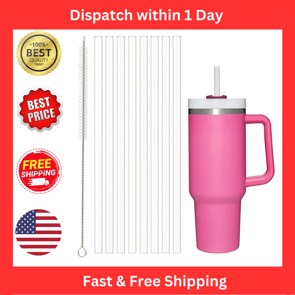 8-Pack Replacement Straws for Stanley Adventure Quencher 40oz & 30oz Tumblers