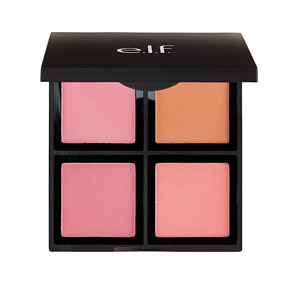 Cosmetics Powder Blush Palette, Four Blush Shades for Beautiful Lasting Pigment