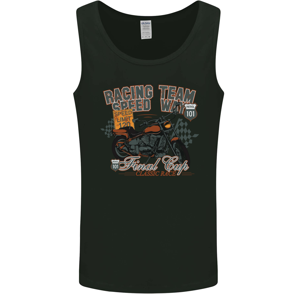 Speed Way Motorcycle Motorbike Biker Mens Vest Tank Top