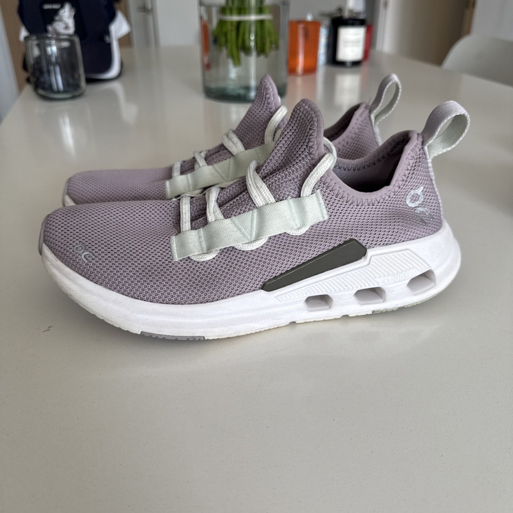 On Running Cloudeasy Shoes Womens Size 8 Heron Aloe Mesh CloudTec 76.98133