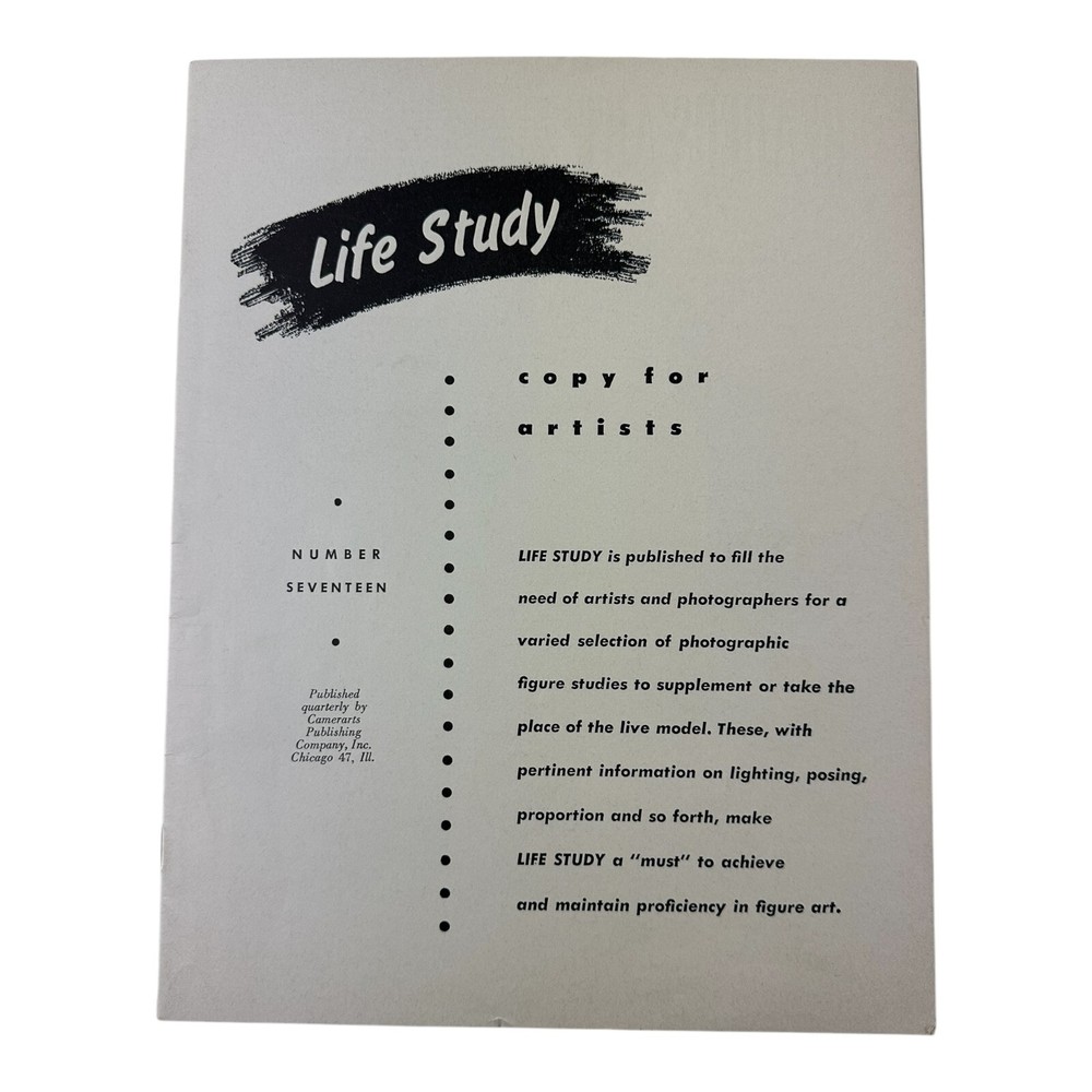 VTG 1955 LIFE STUDY Magazine #17 Nude Model Photography Art FIGURE STUDY RARE!