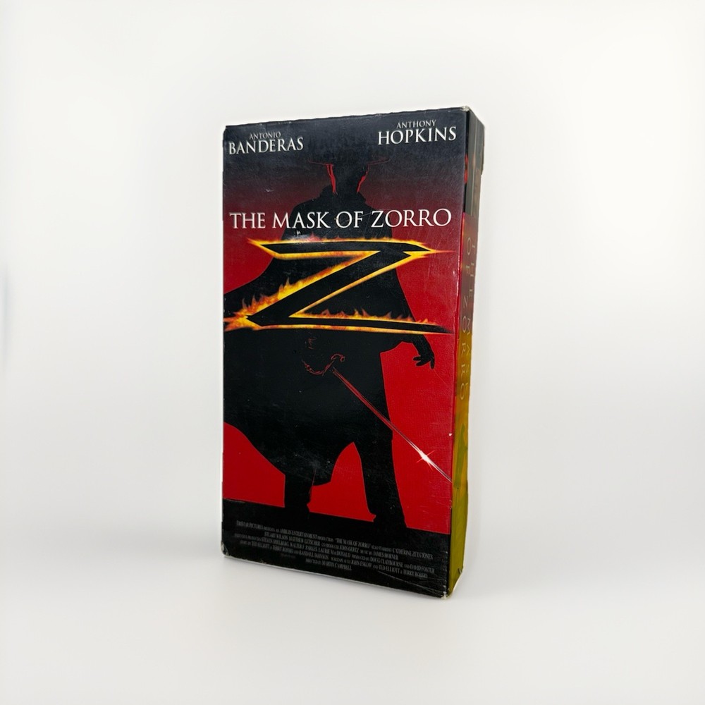 The Mask of Zorro (VHS 1998) Antonio Banderas, Anthony Hopkins,