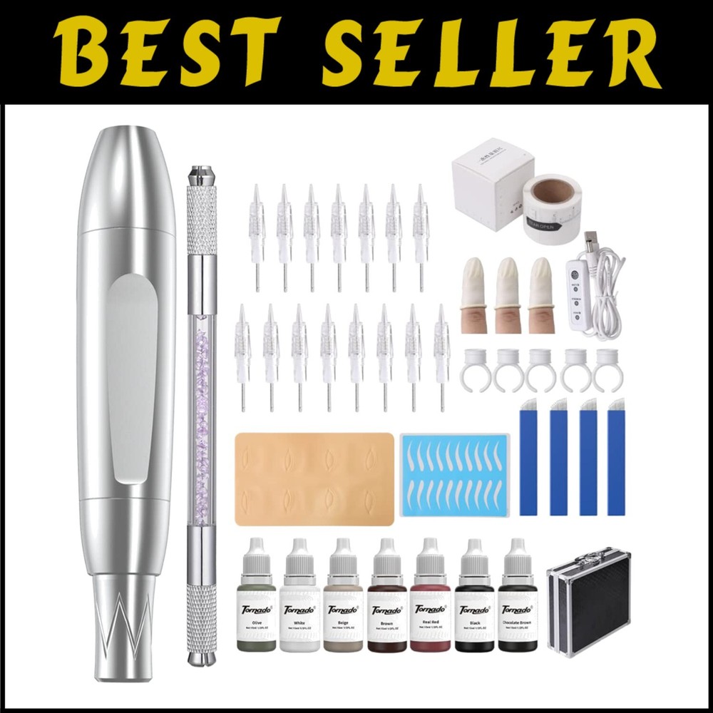 Permanent Makeup Machine Kit with 50 Pieces for Artists and Beginners