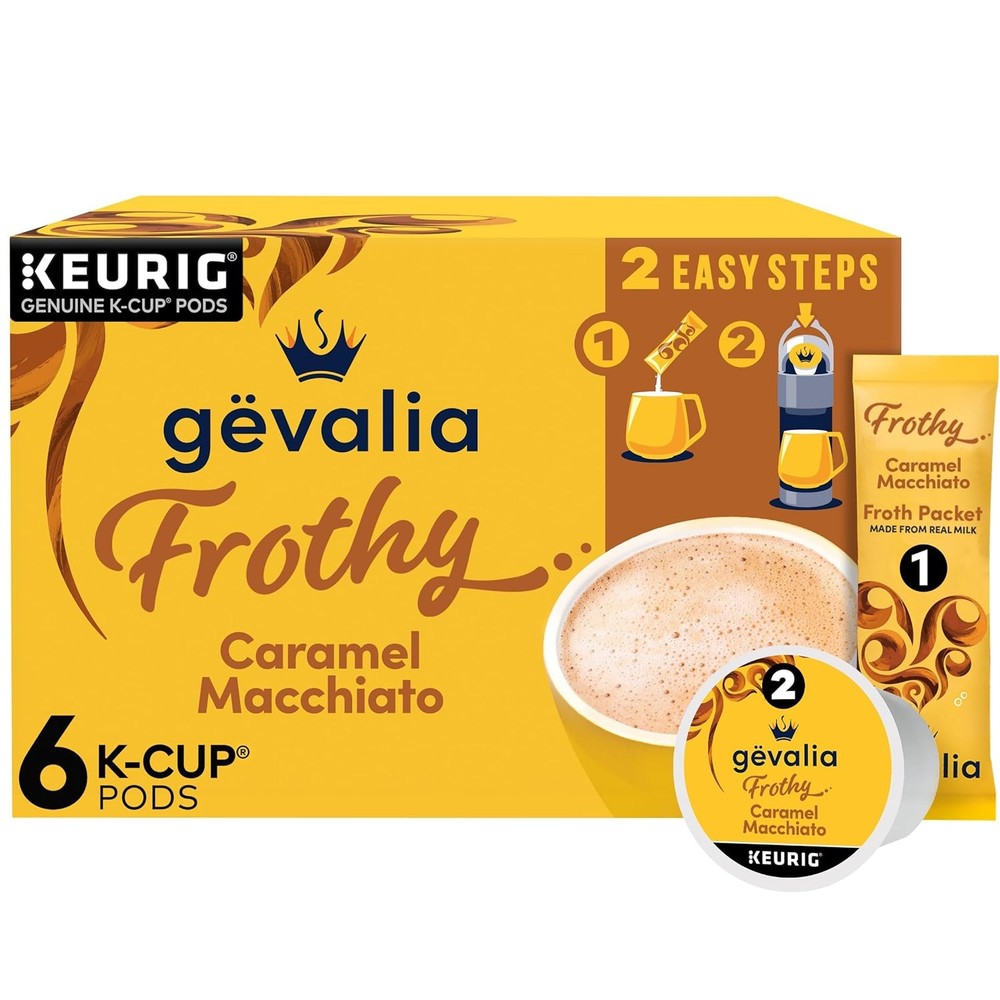 Gevalia Frothy 2-Step Artificially Flavored Caramel Macchiato Espresso Style...