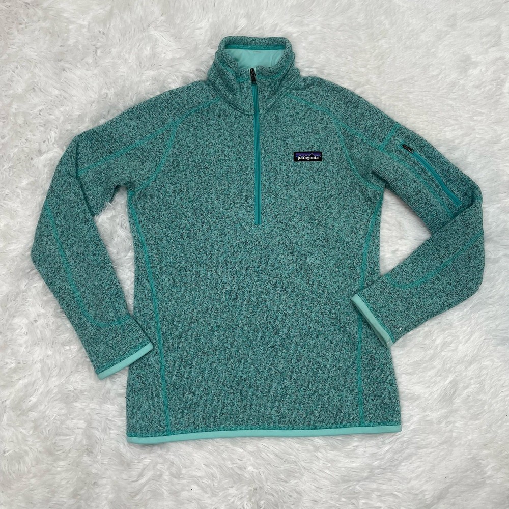 Patagonia Better Sweater Women’s Size XS Teal 1/4 Zip Fleece Hiking Outdoor