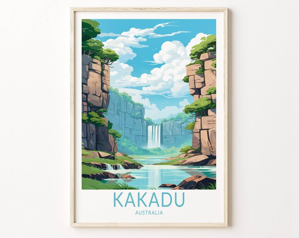 Kakadu Australia Travel Art Poster Kakadu Coastal Poster Home Decor Wall Art