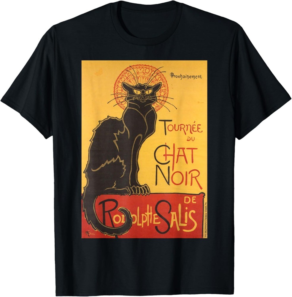 Le Chat Noir The Black Cat by Steinlen T Shirt T-Shirt Hoodie