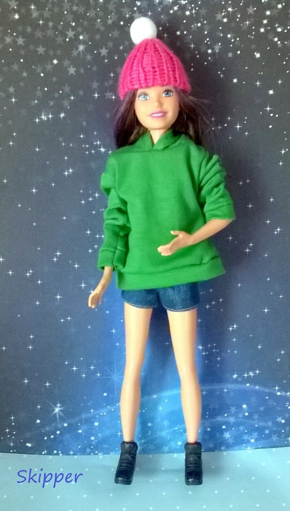 Mattel Barbie Skipper Babysitter  doll Brunette with highlight *Redressed*