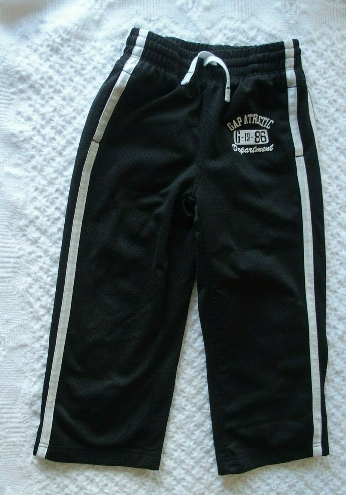 Gap Kids XS 5 Boys Athletic Pants VGUC black functional drawstring