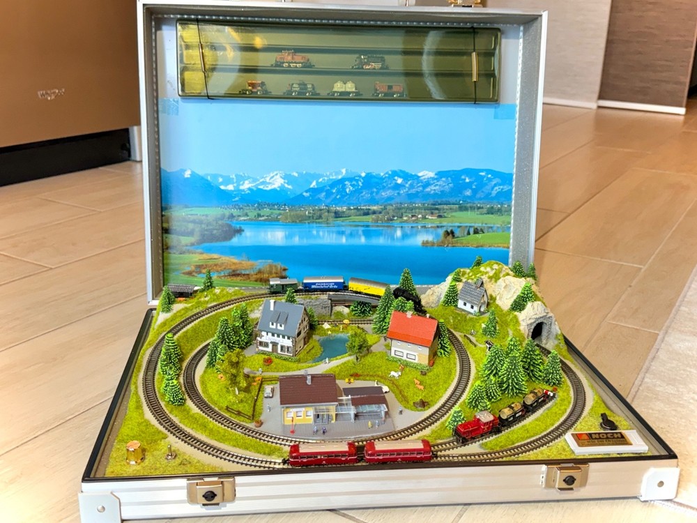 NOCH Z Scale Summer Suitcase Layout – Märklin Z Track + Steam Loco – Unique