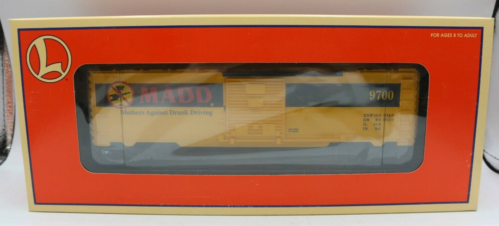 Lionel O Scale M.A.D.D. Boxcar #9700 Brand New in Box 6-26239