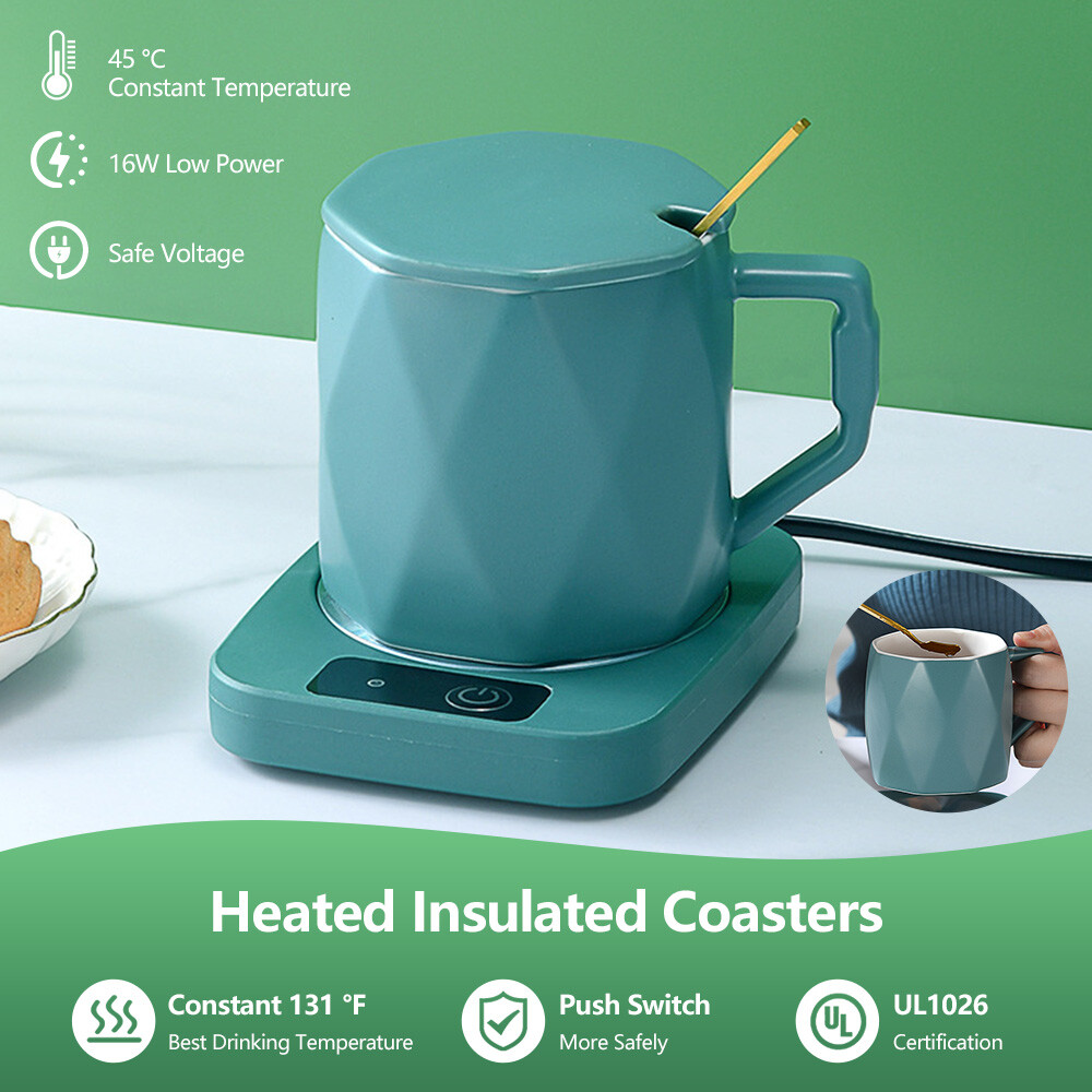 Smart Electric Cup Mug Warmer Coffee Tea Milk Drink Auto Heater Pad Office Home