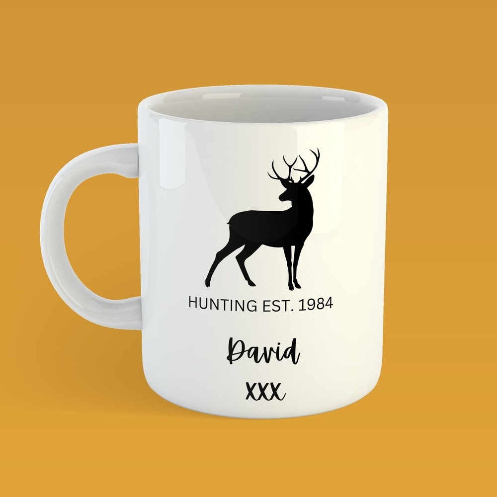 Personalised Mug Gift For Hunters Hunting Since Year Date Mug With Name