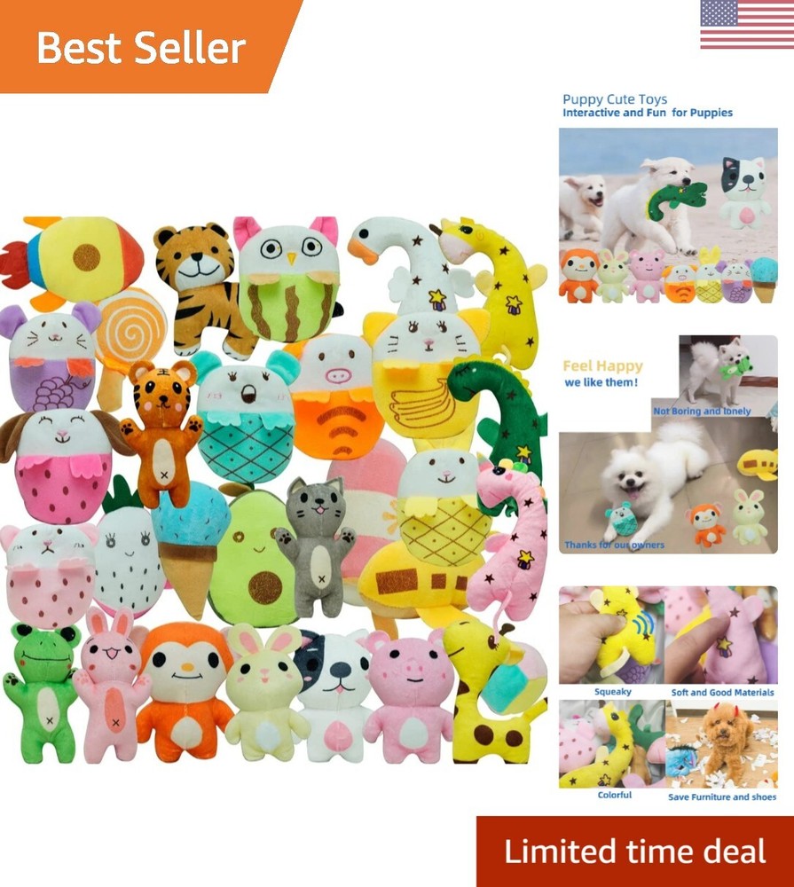 30 Pack Puppy Squeaky Toys Pet Dog Toys Squeeker for Pet Small Puppies Dogs