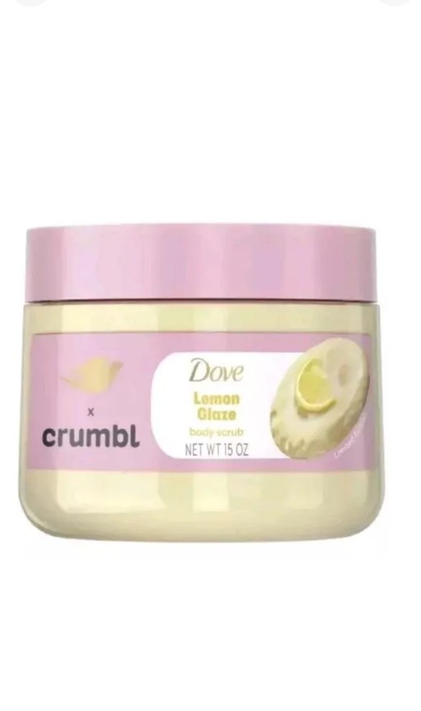 Dove x Crumbl Lemon Glaze Body Scrub 15 Ounces LIMITED EDITION