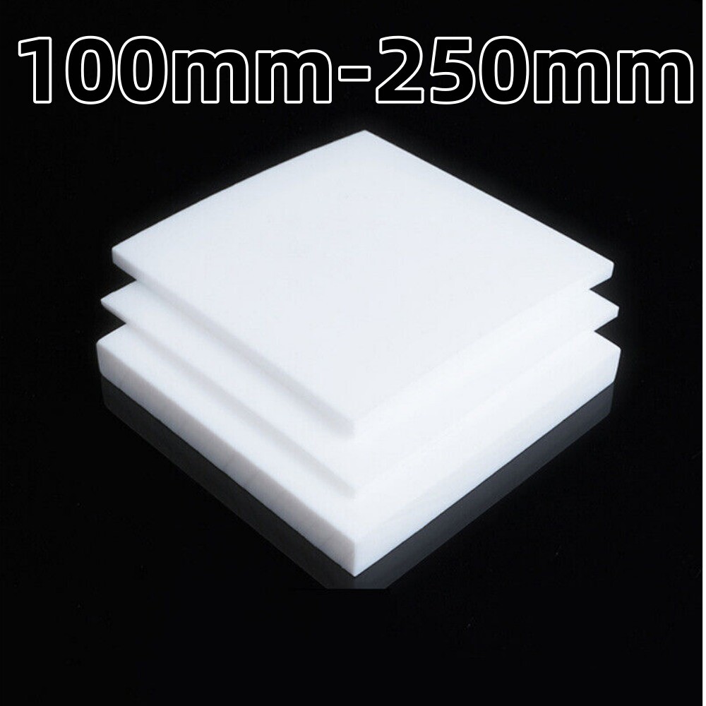 100mm-250mm White PTFE Plastic Sheet High Temp Plate Cut to Size