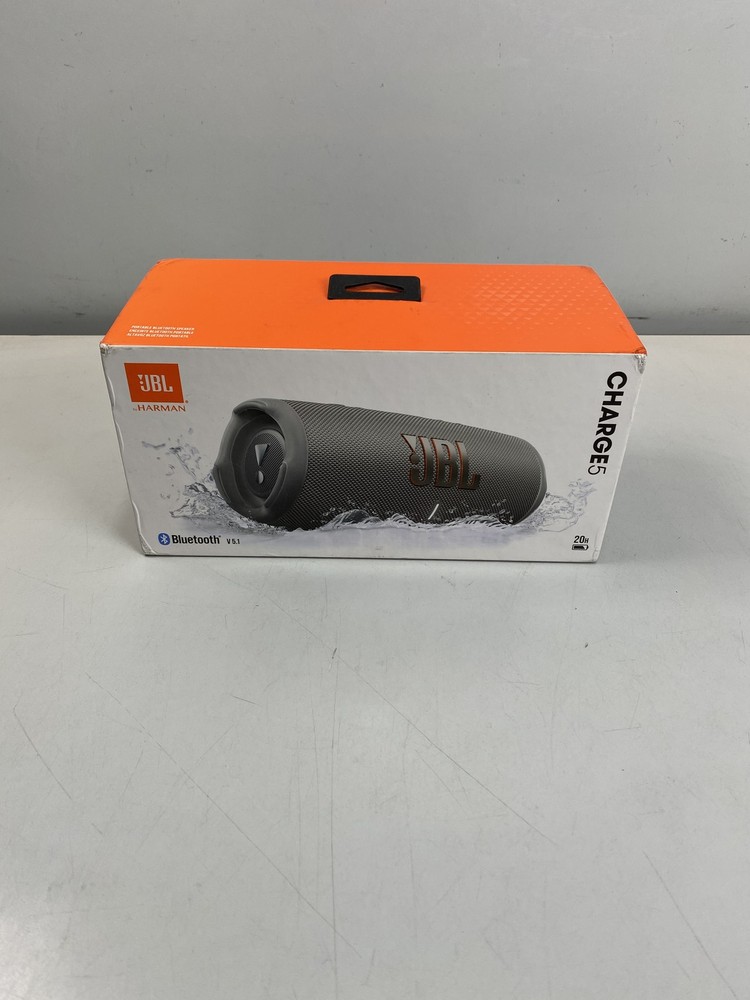 JBL Charge 5 Portable Bluetooth Waterproof Speaker - Gray
