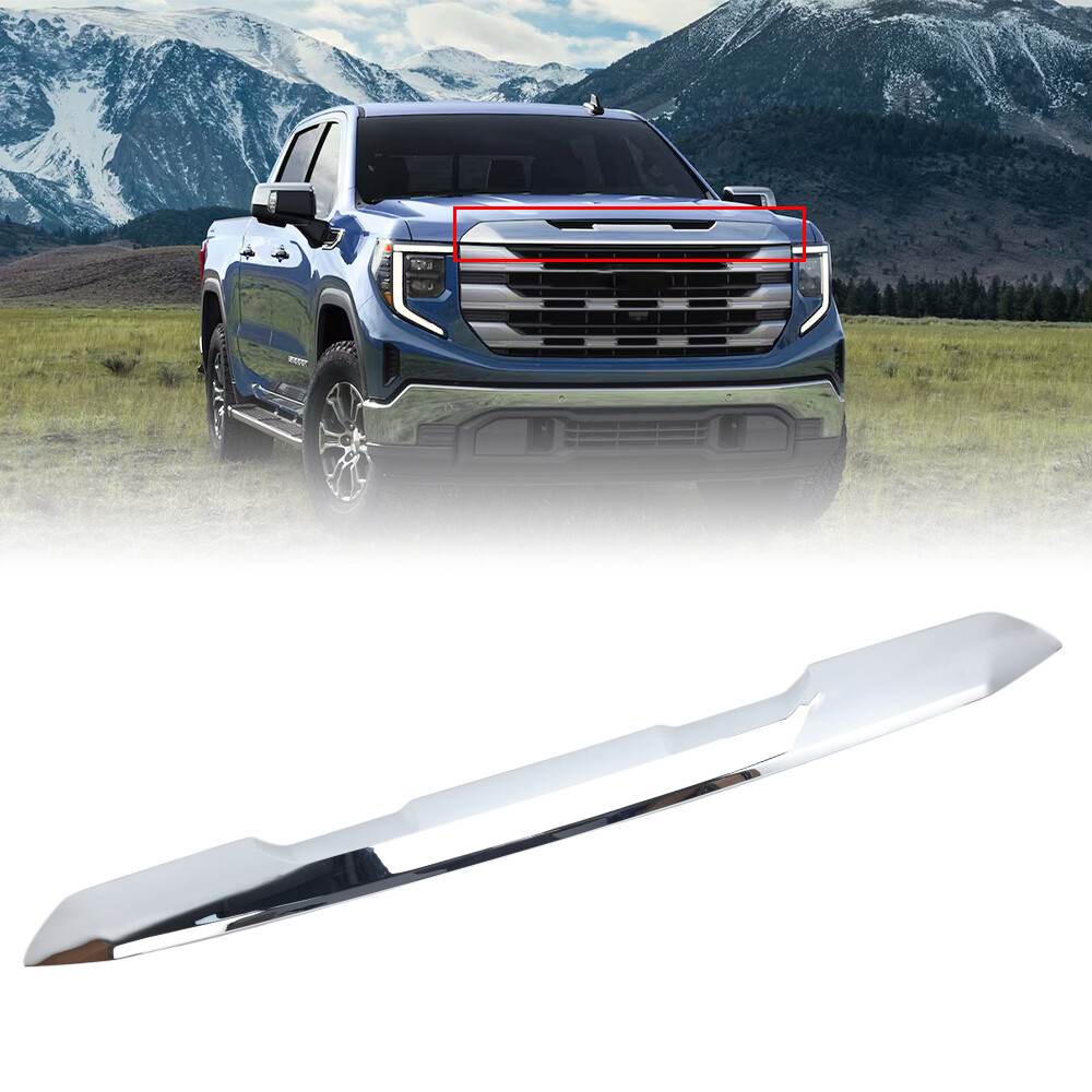 Front Upper Top Grille Molding Trim Chrome For GMC Sierra 1500 2022-2024 NEW