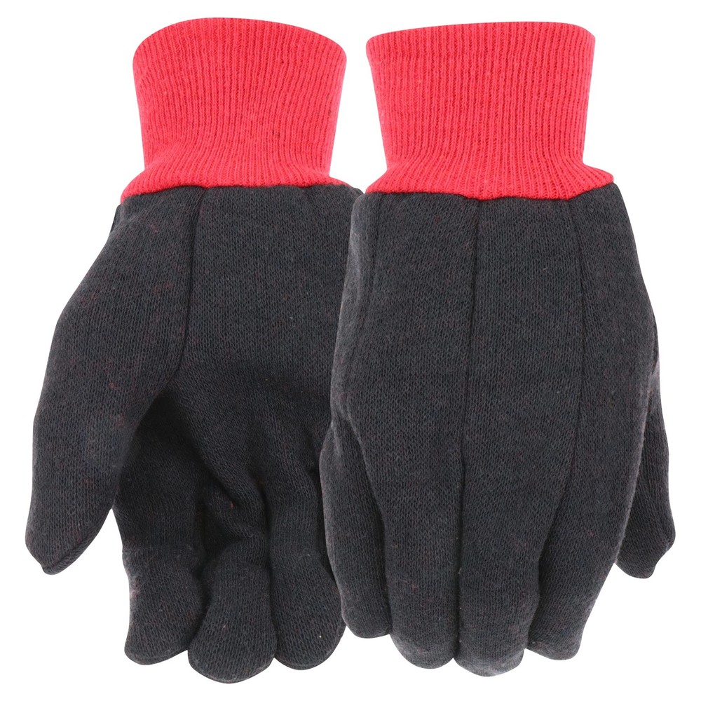 Red Fleece Lined Brown Jersey Winter Gloves 3-Pack for Cold Weather