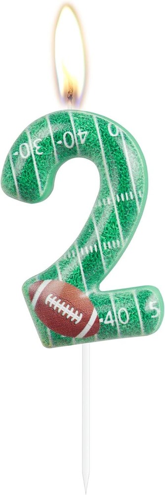 Sports-Themed Football Birthday Candles for Party Decorations
