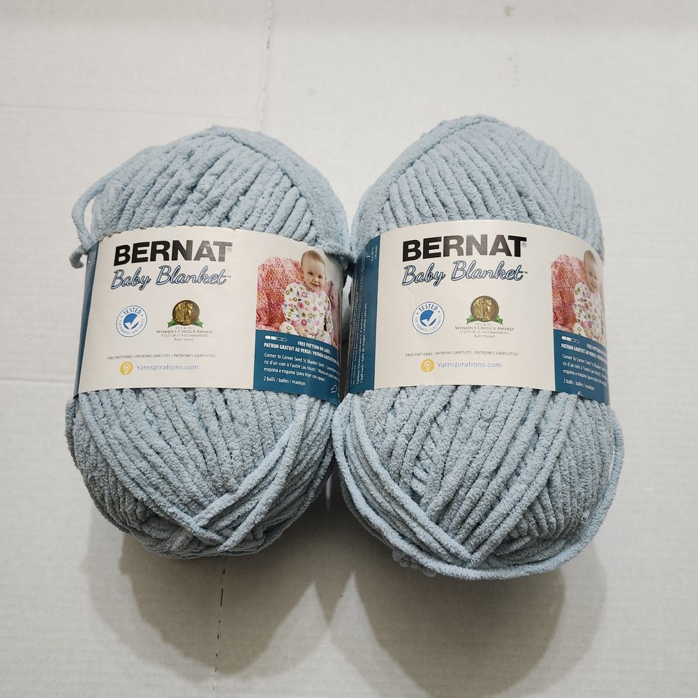 Bernat Baby Blanket Yarn Color Overcast Lot Of 2 Skeins 10.5 Oz Each