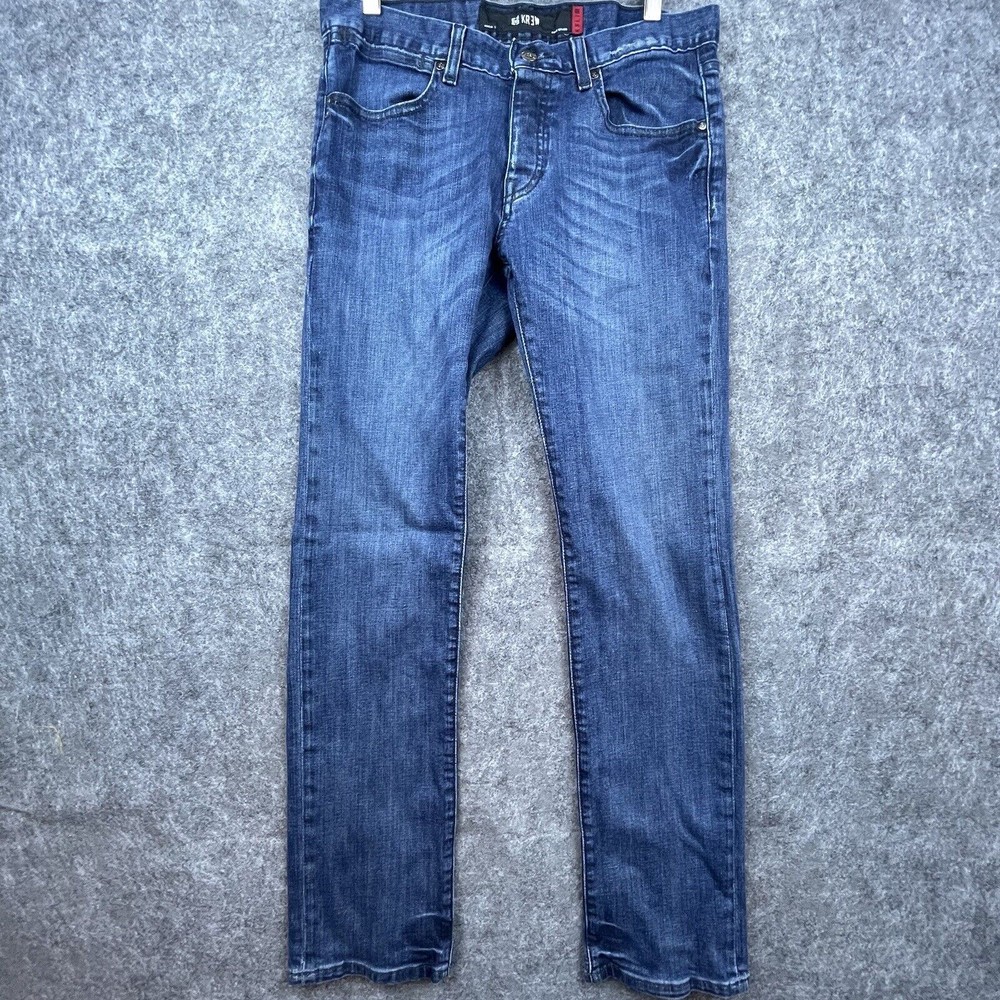 Krew Jeans Mens 31 Blue K Slim Number 11 Y2K Skate Skateboarding