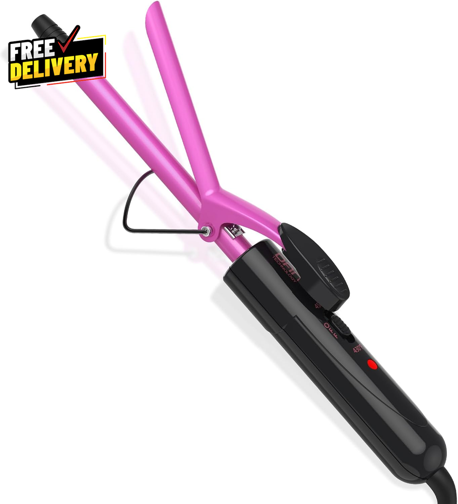 Mini Ceramic Curling Iron Wand Adjustable Barrel for Tiny Curls