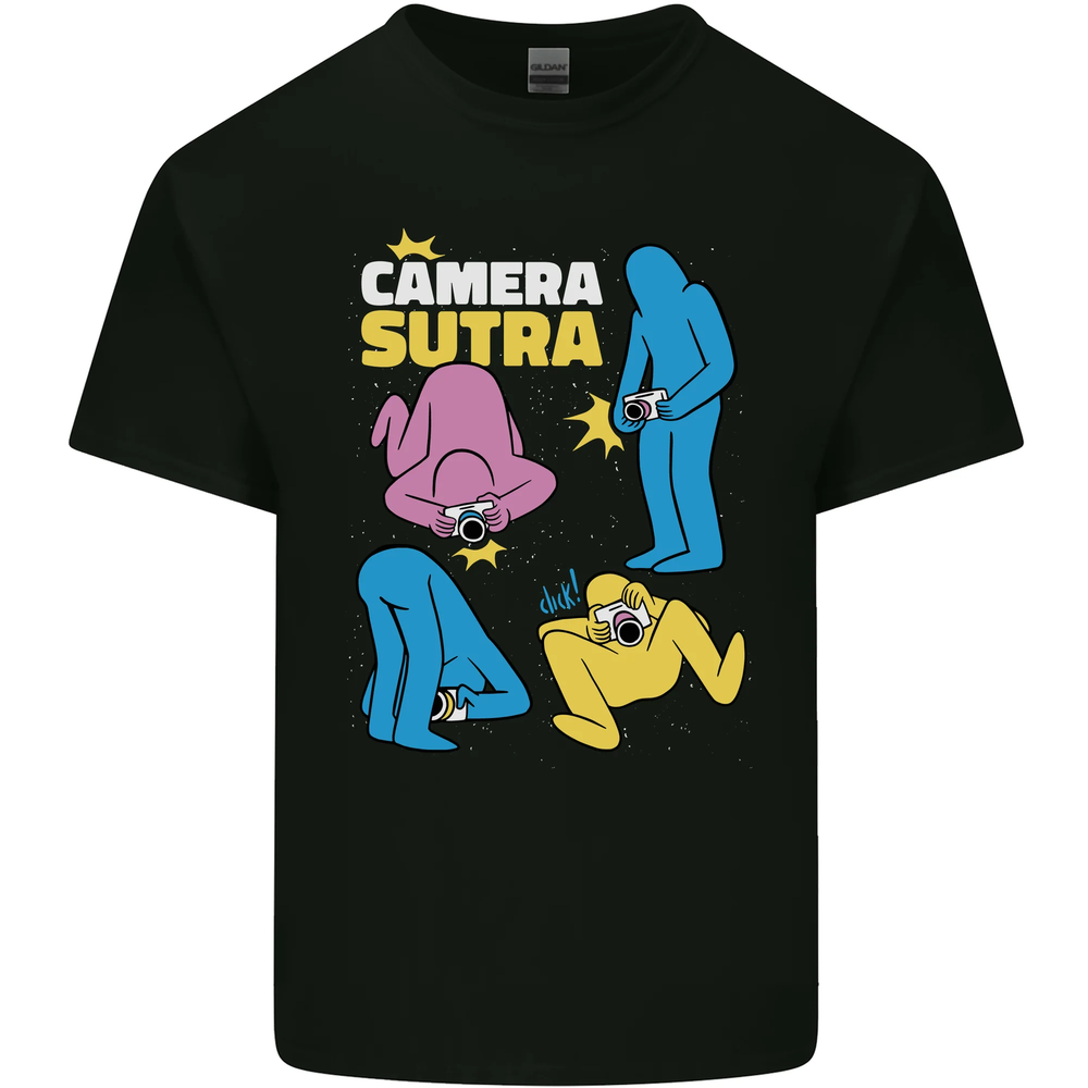 The Camera Sutra Funny Photography Photographer Mens Cotton T-Shirt Tee Top