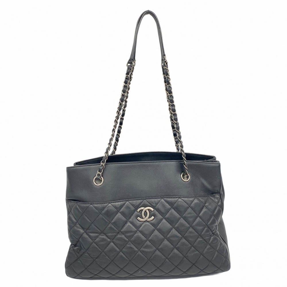 Chanel Matelasse Shoulder Bag with Silver Chain Hardware 35045