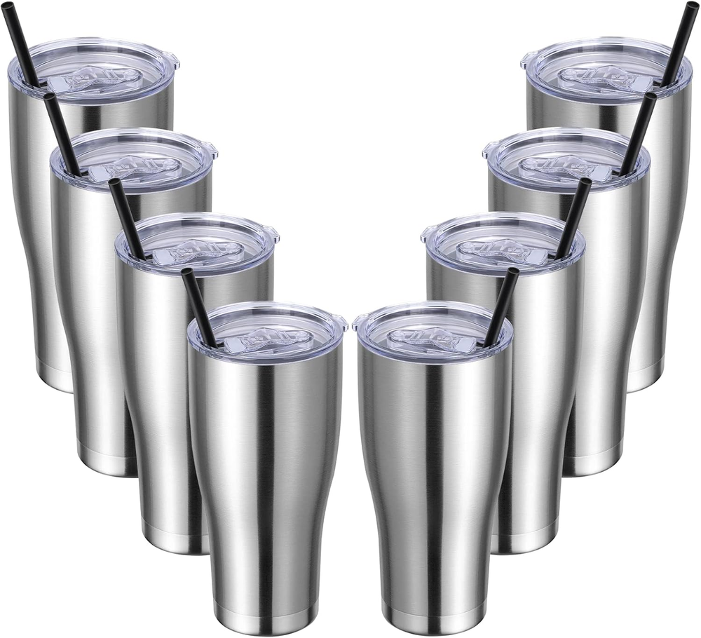 30 Oz Tumbler with Lid and Straw, Stainless Steel Tumblers Bulk, Insulated Vacuu
