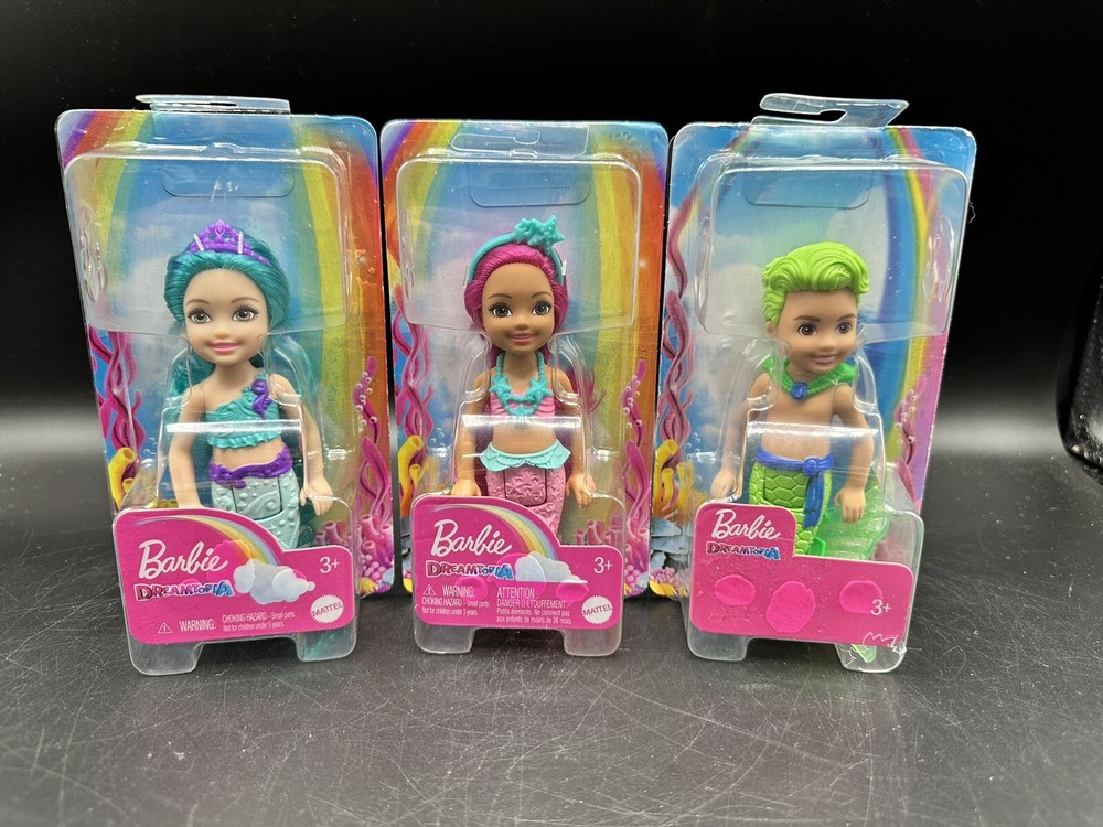 Barbie Dreamtopia Mermaid Rainbow Cove Lot Of 3 Princess Doll New