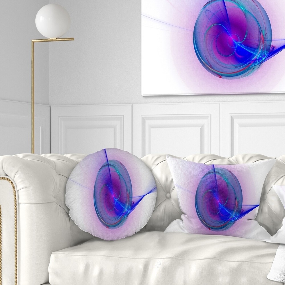 Designart 'Abstract Blue Fractal Design' Abstract Throw