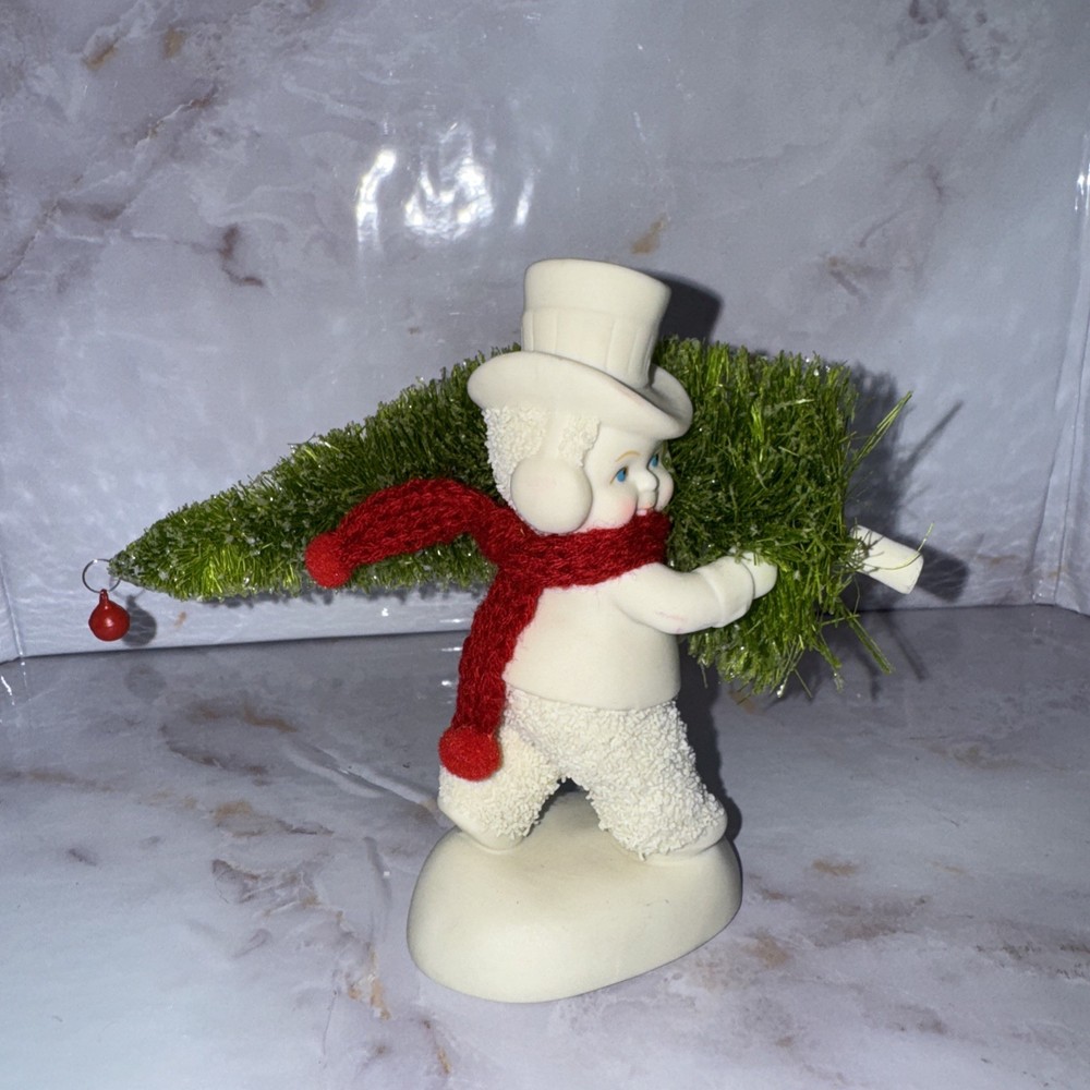 Retired Dept 56 Snowbabies Toting the Tree Christmas Figurine 4031795 Holiday Decor
