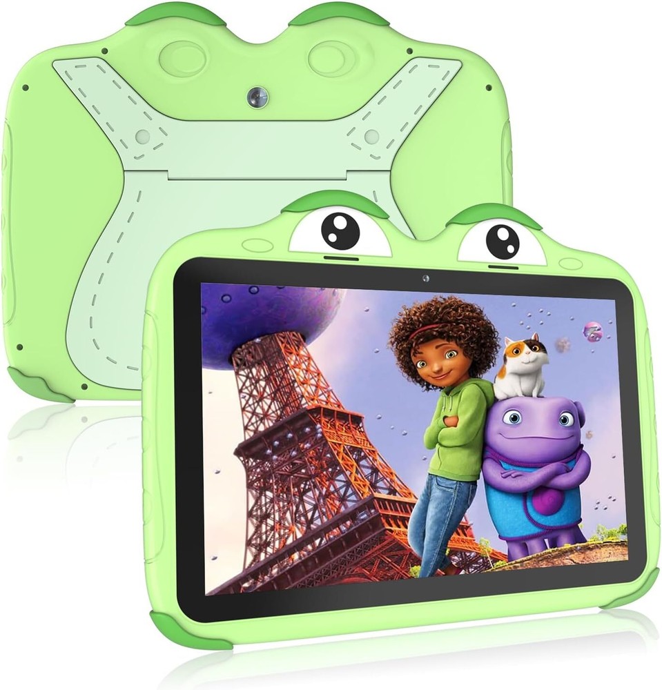 okulaku Kids Tablet 10 inch Android Toddler Learning for Green